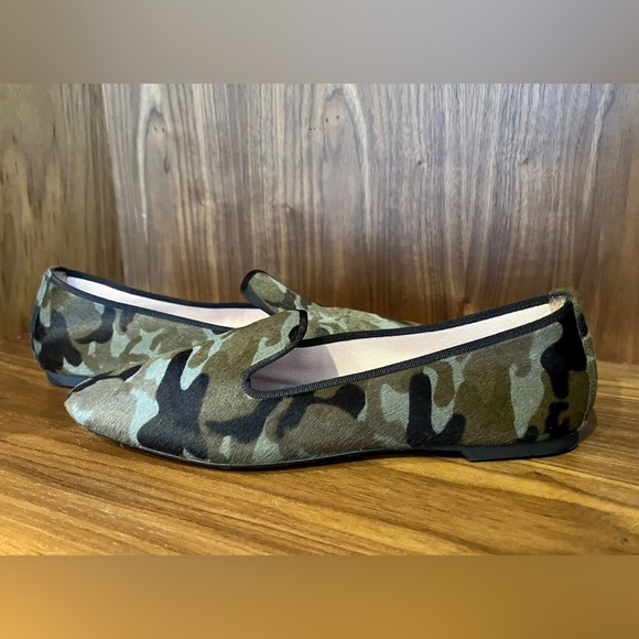 PRETTY BALLERINAS (LOAFERS) Horsehair Camo Flats Size 37 Fab Condition Worn 1x! - Picture 6 of 13
